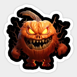 Monster  Halloween Pumpkin Sticker